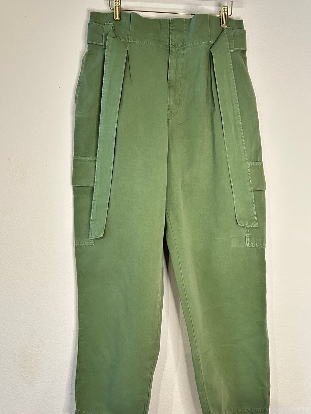 Zara Green Cargo Utility Pants